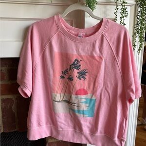 Old Navy Pink Graphic Sweatshirt